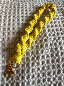 Bright Yellow - Spiral Keychain