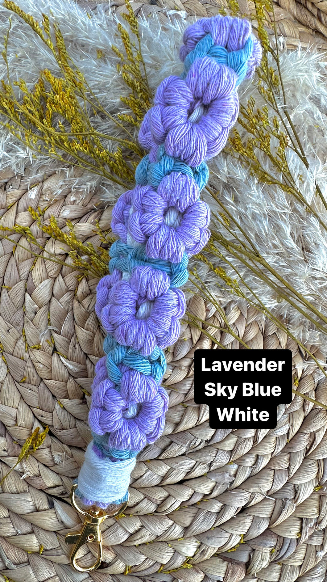Lavender, Sky Blue, White